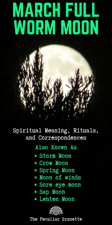 Creating a name for each full Moon allowed for people to reflect on each season and to contemplate how it affects us AND the natural world around us. There can be some variation on the full Moon names due to the origins from whence they came. You can find them rooted in European (Anglo-Saxon and Germanic) and Native American history. March 25 Full Moon, Full Worm Moon 2024, Worm Moon Meaning, New Moon March 2024, Worm Moon 2024, March Full Moon 2024, Worm Moon Ritual, Full Worm Moon, Wicca Holidays