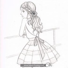 CQcat Exclusive: 100 Sketches Part 2 Pencil Sketches Of Girls, Pencil Drawing Images, Sketches Ideas, Disney Drawings Sketches, Bff Drawings, Girl Drawing Sketches, Disney Art Drawings, Art Sketches Pencil, Art Drawings Sketches Pencil