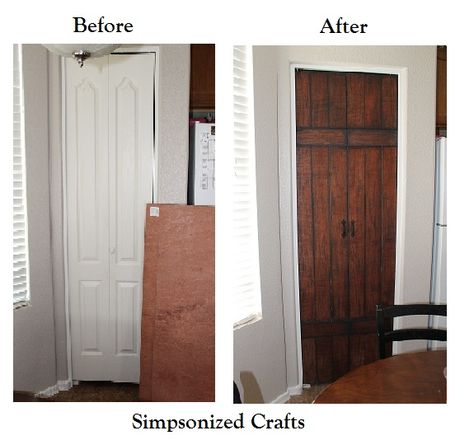 Remodelaholic | 40+ Ways to Update Flat Doors and Bifold Doors Faux Barn Door, Western Bedroom, Door Inspiration, Western Furniture, Old Door, Door Makeover, Bifold Doors, Western Decor, The Ranch