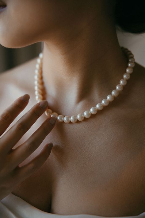 Bride wearing a pearl necklace in her intimate wedding in Thailand. Romantic and laid back wedding in the island of Koh Samui. Bride Pearl Necklace, Trendy Suits, Laid Back Wedding, Groom Wear, Bridal Pearls, Bride Wear, Romantic Getaways, Intimate Wedding, Picture Perfect