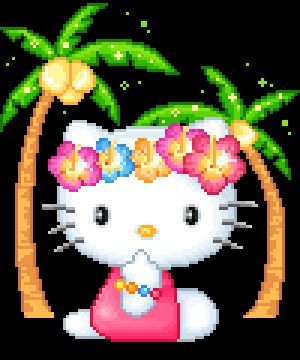 Tropical Hello Kitty, Keywest Kitten, Hello Kitty Summer, Cat App, Coconut Dream, Hello Kitty Images, Summer Icon, Helps Fps, Hello Kitty Cartoon