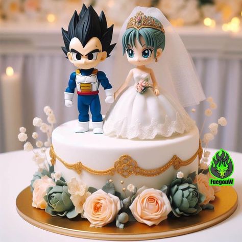 Princesa Tiana, Vegeta And Bulma, Anime Wedding, Geek Wedding, Double Dragon, Birthday Centerpieces, Barbie Model, Dragon Ball Artwork, Ranch Wedding