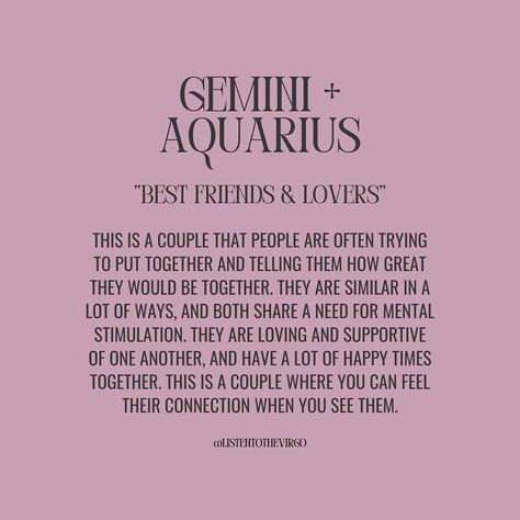 Gemini Love Compatibility + What Works 🤍 #Listentothevirgo Gemini Aquarius Love Relationships, Aquarius X Gemini, Gemini And Virgo Relationship, Gemini Love Compatibility, Virgo Relationships, Aquarius Compatibility, Gemini Aquarius, Aquarius Aesthetic, Gemini And Aquarius