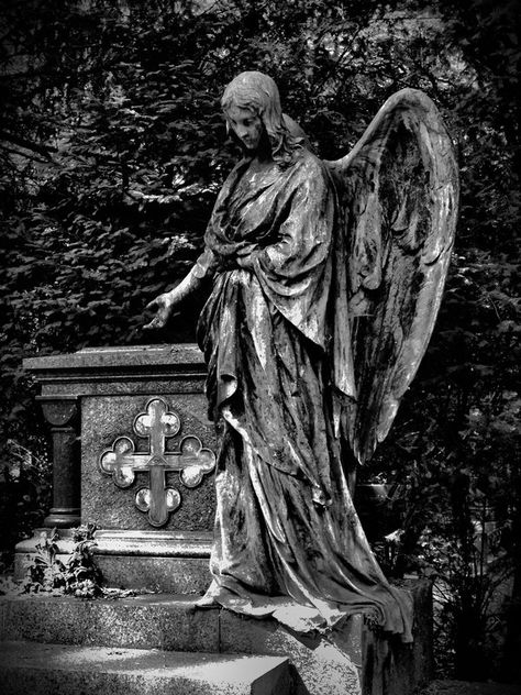 One Last Farewell by doomed-forever on DeviantArt Rural Photography, Cemetery Angels, Rennaissance Art, Cemetery Art, Angels Among Us, Angel Statues, Original Fine Art, Artwork For Sale, Cemetery