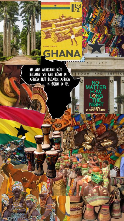 A collage to capture some of the beautiful aspects of Ghana. Ghana Wallpaper Aesthetic, Ghana Aesthetic, Ghana Culture, African Vibes, Black Hippy, Girl Heaven, Africa Tour, Black Life, African People