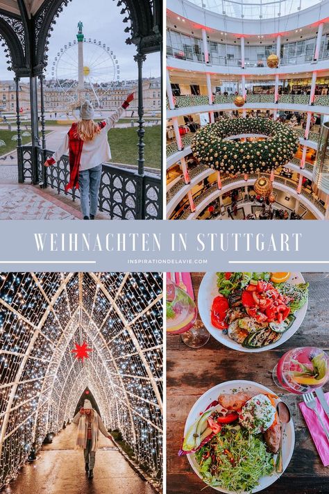 Du suchst Tipps für ein Wochenende zu Weihnachten im Winter in Stuttgart? Ich zeige dir die schönsten weihnachtlichen Ausflugsziele für einen Tagesausflug. Ob Glanzlichter Stuttgart, Christmas Garden oder der Weihnachtsmarkt - auch während Corona könnt ihr in Stuttgart Weihnachten erleben. Außerdem gibt's Tipps für einen Shopping Ausflug nach Stuttgart und die besten Cafés in Stuttgart. #stuttgart #weihnachtsmarkt #weihnachten #winter Stuttgart Cafe, Stuttgart Restaurants, Christmas Garden, Travel Dreams, Coffee Shop, Highlights, Germany, Christmas, Travel