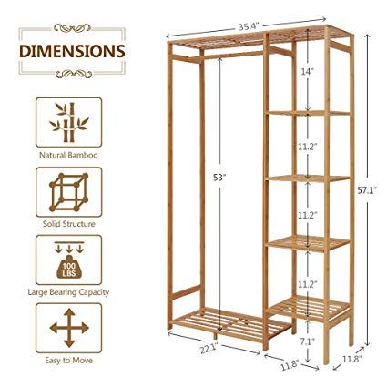 Ideas De Closets, Wood Clothing Rack, Clothes Hanging Rack, Industrial Clothing Rack, Wooden Clothes Rack, Freestanding Wardrobe, Portable Wardrobe Closet, Muebles Shabby Chic, Wooden Wardrobe Design