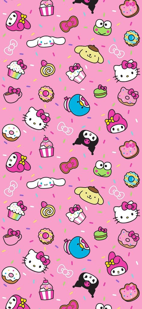 Sims 2 Wallpaper, Sanrio Wallpapers, Easter Backgrounds, Kawaii Background, Hello Kitty Themes, Pink Lifestyle, Phone Wallpaper Pink, Hello Kitty Backgrounds, Sanrio Wallpaper