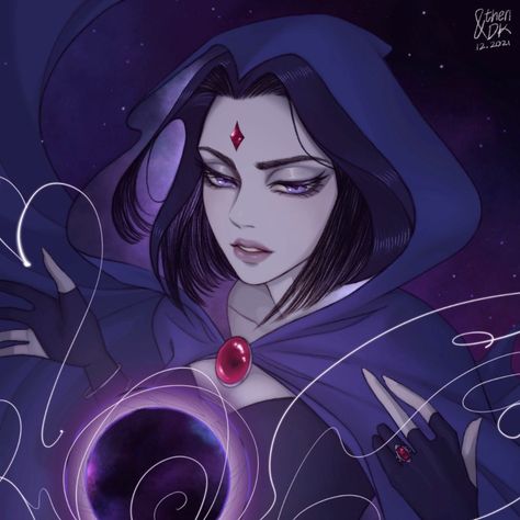 TALES OF INTEREST! Rachel Roth Fanart, Raven Fan Art, Titans Raven, Raven Teen Titans Go, Raven Fanart, Robin And Raven, Rachel Roth, Titans Tv Series, Raven Beast Boy