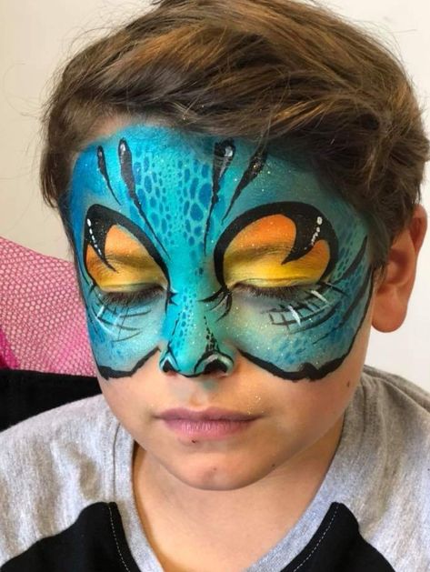 Velociraptor Face Paint, Dinosaur Face Painting, Monster Face Painting, Dragon Face Painting, Reptile Art, Face Painting For Boys, Girl Face Painting, Dragon Face, Face Painting Easy