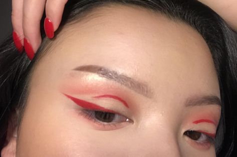 Lunar New Year Makeup Look, Chinese New Year Makeup Look, New Year Eve Makeup, Chinese New Year Makeup, Lunar New Year Makeup, New Year Makeup, Chinese New Year Eve, Channel Makeup, Eve Makeup