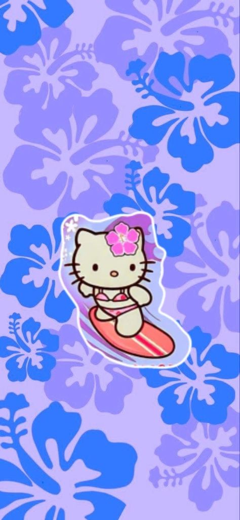 Summer Wallpapers, Wallpaper Colorful, Y2k Wallpaper, Kitty Wallpaper, Summer Wallpaper, Hello Kitty Wallpaper, 4th Of July, Hawaii, Hello Kitty