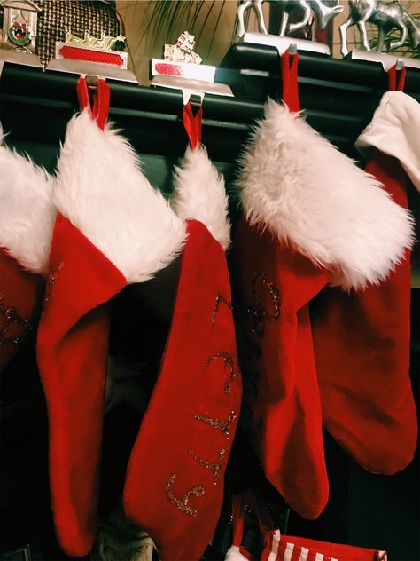 Red Christmas Stockings Aesthetic, Christmas Stocking Aesthetic, Christmas Stockings Aesthetic, Christmas Couple Aesthetic, Stockings Aesthetic, Christmas Widgets, Red Christmas Stockings, Couples Christmas, Red Stockings