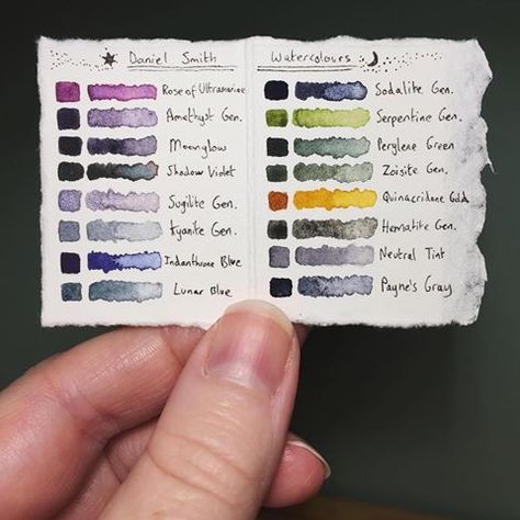 because swatching is always fun 😀 we love this idea @annajanesearle ! Thanks for sharing. #Repost @annajanesearle ・・・ You might have seen on my insta stories that I received an order of some @danielsmithartistsmaterials watercolours from @jacksons_art I thought I would make a little swatch of each of the colours I own by Daniel Smith. They are just the most gorgeous of colours and I particularly love the Primatek series. #annarack #watercolor #danielsmith #paints #watercolour #... Watercolor Pallet, Travel Art Kit, Watercolor Supplies, Watercolor Mixing, Learn Watercolor, Artist Materials, Art Pencils, Watercolor Journal, Paint Swatches