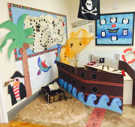 Pirates! Role play Pirate Role Play, Pirate Room Decor, Race Car Nursery, Pirate Nursery, Ship Ideas, Pirate Room, Small Space Nursery, Car Nursery, Role Play Areas