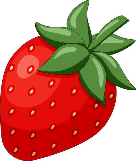 Red whole strawberry vector illustration Picture Of A Strawberry, Strawberry Pictures Image, Strawberry Vector Illustration, Strawberry Cute Drawing, Strawberry Illustration Drawings, Strawberry Animation, Strawberry Illustration Cute, Strawberry Art Illustration, Strawberry Drawing Simple