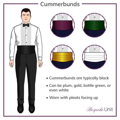 The cummerbund is a classic semi-formal men's waist covering with a rich history. We explain how, when, and why to wear one. Top tuxedo guide Classic Tuxedo For Men Wedding, Tuxedo With Cummerbund Men, Cumberbun Tuxedo, Types Of Tuxedos, Cummerbund Suit, Cocktail Dress For Men, Cummerbund Tuxedo, Tuxedo Cummerbund, Mans Suit