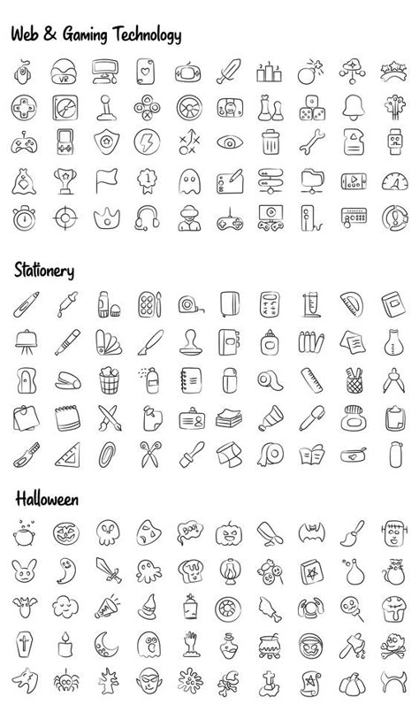 1100+ Flat Hand Drawn Icons - Icons Embroidery Icons, Tattoo Doodle, Embroidery Journal, Journal Key, Stitch Journal, Gorgeous Images, Hand Drawn Doodles, Bullet Journal Key, Drawn Icons