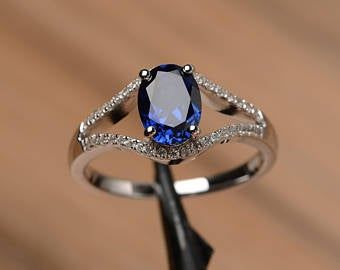 godjewelry on Etsy Sapphire Diamond Wedding Ring, Rainbow Topaz Ring, September Birthstone Ring, Elegant Rings, Sapphire Diamond Engagement, September Birthstone Rings, Fancy Rings, Blue Sapphire Ring, Blue Sapphire Diamond