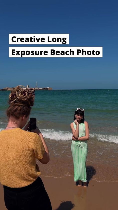 No more boring beach portraits!🚫 Elevate your summer shots with a touch of magic! Watch this and discover how to capture stunning long exposure portraits by the waves!💙 Don't forget to follow us for more iPhone camera tips!🤳🏼 #iphonecamera #cameratips #longexposure #iphonephotography #photography #beach #beachphotoshoot #travelphotogaphy | iPhone Photography School Iphone Camera Tips, Long Exposure Portrait, Summer Shots, Camera Tips, Photography School, Photography Beach, Beach Portraits, School Photography, Camera Hacks