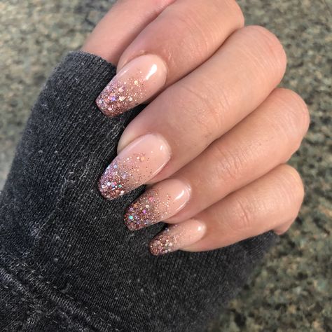 New Years Ombre Nails, Sparkly Ombré Nails, Glitter Gradation Nails, Glitter Ballerina Nails, Ombré Glitter Nails, Gradation Nail, Glitter Fade Nails, Ombre French Nails, Nails Basic