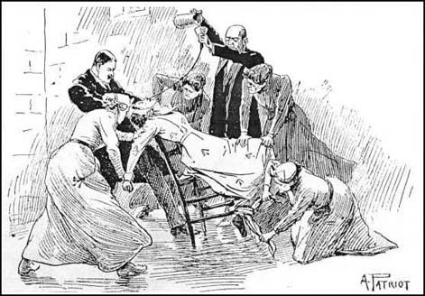 The force-feeding of suffragettes in England, 1912. Force Feeding, Site History, The Oregon Trail, Hunger Strike, 1910s Fashion, Oregon Trail, Blue Book, Famous Americans, Blue Books