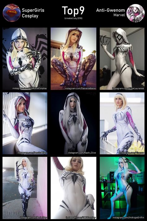 Anti Gwenom, Venom Symbiote, Spider Gwen, Spider Woman, Cute Cosplay, Best Cosplay, Girl Costumes, Venom, Costumes For Women