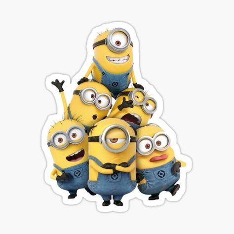 Minions Stickers for Sale | Redbubble Minion Stickers Free Printable, Batman Stickers, Minion Stickers, 3 Minions, Minion Cake, Cricut Designs, Stickers For Sale, Despicable Me, Journal Stickers