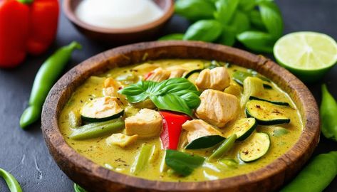 Easy One-Pot Thai Green Curry Recipe: Spicy Chicken & Veggies Chicken Green Curry, Thai Green Curry Recipe, Vegan Zucchini Fritters, Tuna Casserole Easy, Green Curry Recipes, Welcome To My Kitchen, Easy Zucchini Recipes, Thai Green Curry, Easy Peasy Recipes