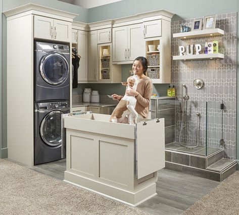 Laundry Room Cabinetry | Wellborn Cabinet Grooming Room, Wellborn Cabinets, Dog Spa, Dog Washing Station, Dream Laundry Room, Mud Rooms, Shop Cabinets, Laundry Room Inspiration, Laundry Room Remodel