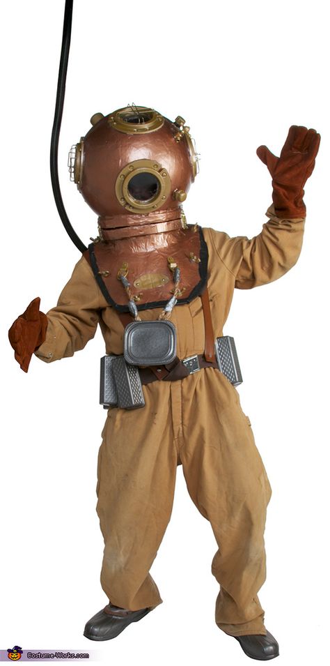 Scooba Diver Costume, Vintage Deep Sea Diver, Diver Costume, Under The Sea Costumes, Spongebob Musical, 2017 Halloween Costumes, Sea Costume, Party Dress Codes, Deep Sea Diver