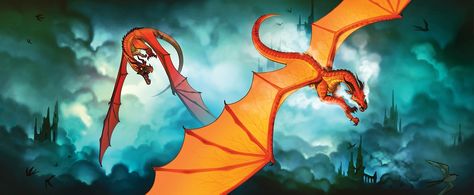 Wings of Fire Book 9: Escaping Peril cover art Wings Of Fire Full Book Covers, Wings Of Fire Covers, Wings Of Fire Queen Scarlet, Wings Of Fire Sky, Wings Of Fire Wallpapers, Queen Scarlet, Dragon Books, Fire Wallpapers, Fire Cover