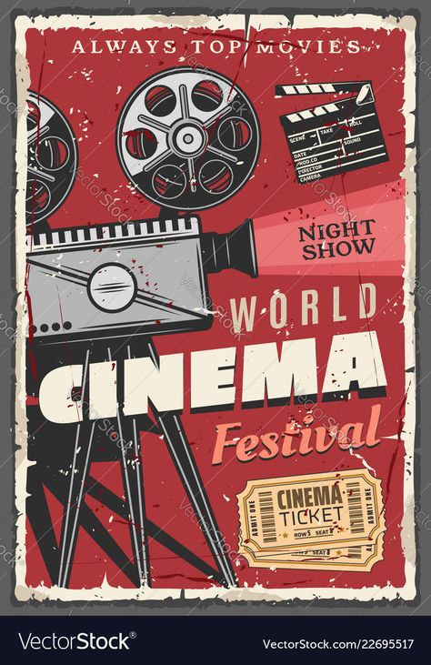 Vintage Video Camera, Deco Cinema, Vintage Films, Affiches D'art Déco, ポップアート ポスター, Futurisme Retro, Poster Vintage Retro, Old Movie, Vintage Videos