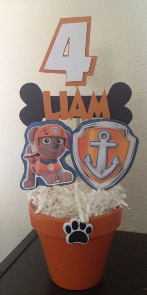 Paw Patrol Zuma, Paw Patrol Centerpiece, Lincoln Birthday, Zuma Paw Patrol, Paw Patrol Birthday Party, Patrol Party, Paw Patrol Party, Paw Patrol Birthday, 4th Birthday Parties