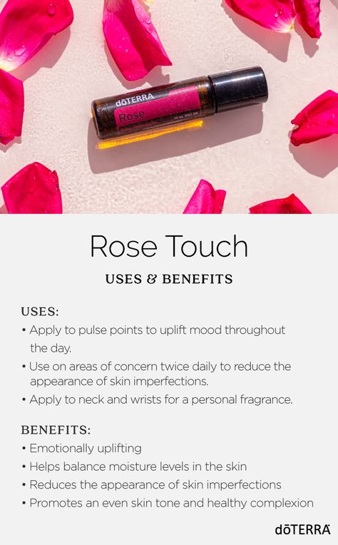 doTERRA® Rose Touch contains pure Bulgarian Damask Rose essential oil and Fractionated Coconut Oil in a sleek roll-on bottle. An exotic and captivating fragrance, this product beautifies the skin and balances emotions. This is arguably the most prized and precious essential oil in the world. Doterra Rose Touch, Doterra Rose, Doterra Blends, Essential Oil Education, Diffuser Oil, Damask Rose, Carrier Oil, Rose Essential Oil, Oil Diffuser Blends