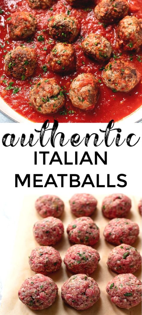 Authentic Italian Meatballs, Classic Italian Meatballs, Italian Meatballs Recipe, Meatball Recipes Easy, Diner Recept, Italian Meatballs, Meatballs Recipe, Italian Dinner, Beef Dinner