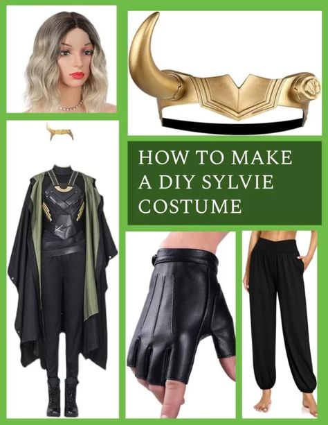 Sylvie Costume for LOKI Cosplay! Fun Marvel costume for women! Lady Loki Costume Diy, Diy Sylvie Costume, Easy Loki Costume, Sylvie Halloween Costume, Loki And Sylvie Costume, Sylvie Loki Costume, Loki Costume Female Diy, Marvel Diy Costume, Loki Halloween Costume Women