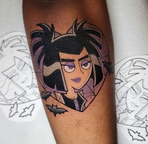 Danny Phantom Tattoo Ideas, Danny Phantom Tattoo, Phantom Tattoo, Danny Phantom Sam, Sam Tattoo, Sam Manson, Leg Tats, Tattoo Ideas Small, Fav Character