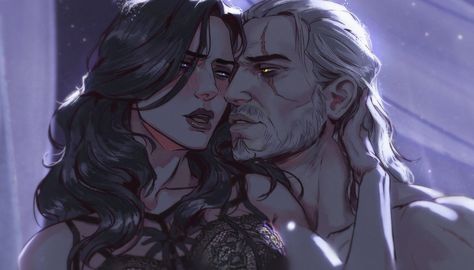 Witcher Fanart, Geralt Yennefer, Yennefer Witcher, Geralt And Ciri, The Witcher Wild Hunt, The Witcher Game, The Witcher Geralt, The Witcher Books, Witcher Art