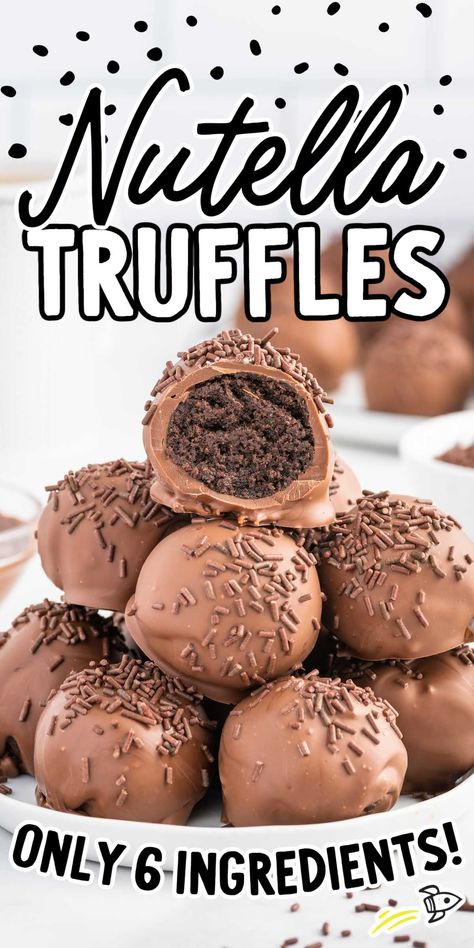 Nutella Truffles 3 Ingredients, Nutella Christmas Recipes, Nutella Bites, Food Cravings Desserts, Nutella Truffles, Vintage Prom Dresses, Dessert Truffles, Chocolate Candy Recipes, Dress Mid Length