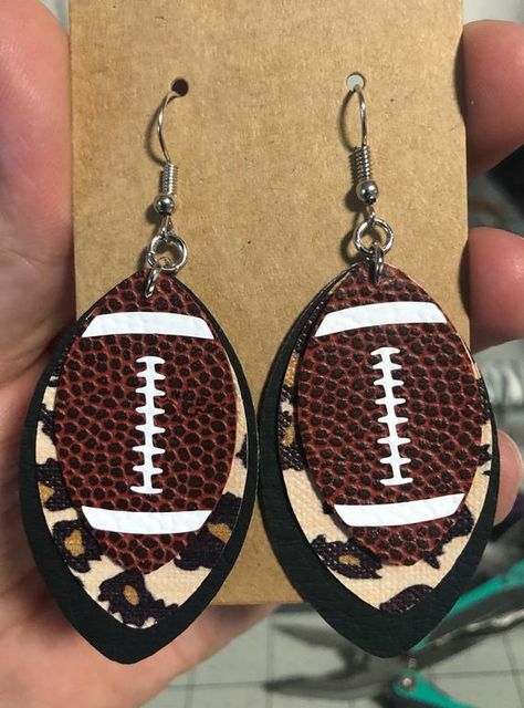 Cricket Earrings, Jewelry Tree Diy, Faux Earrings, Football Jewelry, Aztec Earrings, Handmade Leather Jewelry, Diy Leather Earrings, Football Earrings, Leather Jewelry Diy