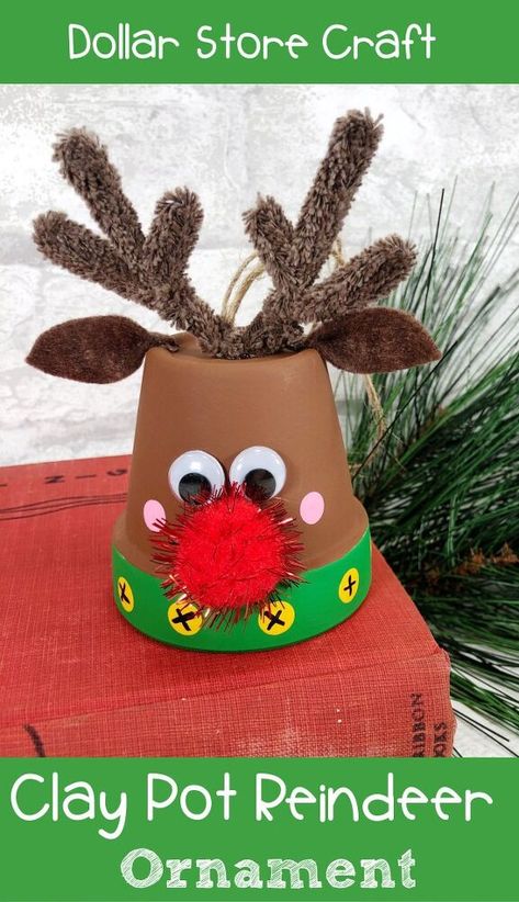 Plant Pot Ornaments, Reindeer Clay Pots, Mini Clay Pot Christmas Ornaments, Small Clay Pot Crafts Christmas Gifts, Terracotta Pot Ornaments, Mini Flower Pot Christmas Ornaments, Mini Terra Cotta Pot Crafts Christmas, Mini Terra Cotta Pot Crafts, Clay Pot Ornaments