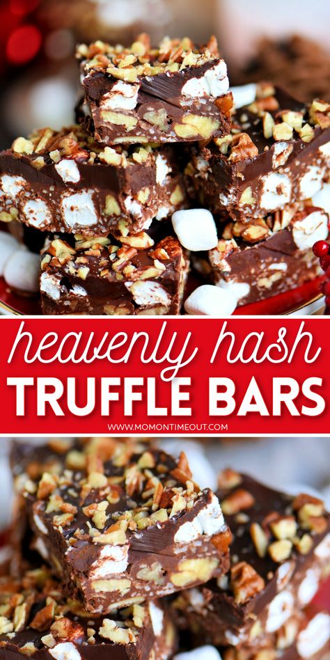 Heavenly Hash, Cannibis Recipes, Truffle Shuffle, Mom On Timeout, Easy Treat, Candy Treats, Pecan Pralines, Christmas Ad, Homemade Candies