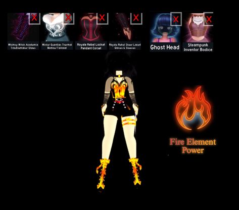 Hope you like it. Follow for more Royal High Element Outfits, Fire Element Outfit, Rh Avatar, Outfits Hacks, Winter Guardian, Rh Hacks, Royals High, Rh Outfits, Rh Fits