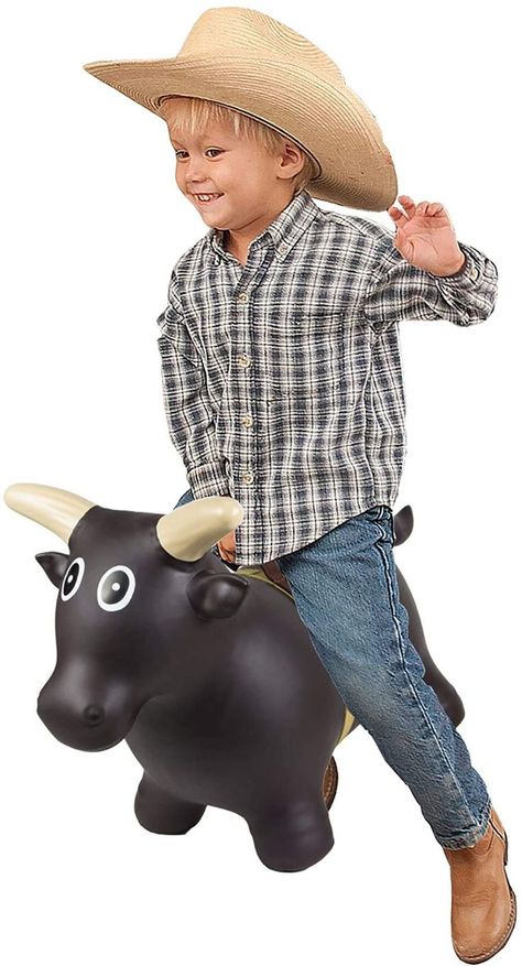 Big Country Toys Lil Bucker  Bull - Kids Bouncy Toys - Hopper Ball with Bull Rope for Kids - Rodeo Toy - Bouncy Ball - Rodeo Hopper Toy Rodeo Toys, Bucking Bulls, Rodeo Party, Bouncy Ball, Riding Toys, Little Cowboy, Big Country, Bull Riding, Hand Pump