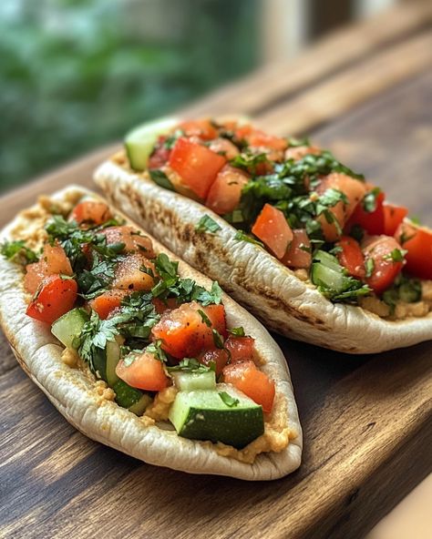 This is the recipe I've been making for years! It's so easy and always a hit. Perfect for any snack time or party!  Ingredients: - Fresh pita bread - Creamy hummus - Colorful veggies (like cucumbers, carrots, and bell peppers)  For more details on spices and preparation, Link in first comment [👇] [👇]  #Pita #Hummus #HealthySnack #Veggies #EasyRecipe #Delicious Pita With Hummus, Peppers And Hummus, Creamy Hummus, Colorful Veggies, Whole Wheat Pita, Pita Bread, Bell Peppers, Snack Time, Pita