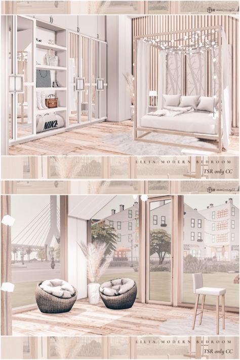 The Sims 4 Cozy Modern Bedroom. Custom Content was used. Download on The Sims Resource. @thesimsresource . #TS4 #study #housescc #bedroom #CC #sims4cc #ccfinds #ts4cc #ts4lots #tsr #TheSimsResource #sims4 #thesims4 @Moniamay72 #architecture #thesims4builds #TSR #cc https://www.thesimsresource.com/downloads/1647144 Sims 4 Cc Furniture Teenage, Sims 4 Modern Bed Cc, The Sims 4 Cc Free Downloads, Sims 4 Mods Furniture Bedroom, Sims Resource Cc Furniture, Bedroom Furniture Sims 4 Cc, The Sims 4 Custom Content Decor Bedroom, Sims 4 Cc House Decor Bedroom, Funiture Sims 4 Cc Patreon