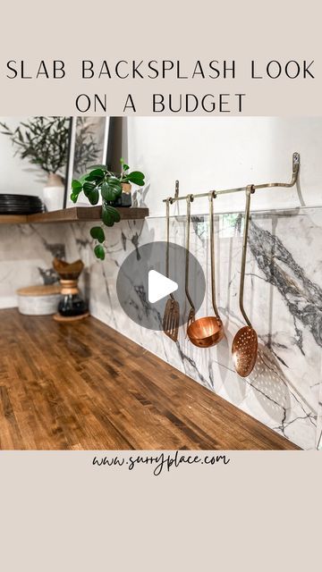 Hannah Joyce | Home Design & DIY on Instagram: "One of the best decision I made for our kitchen remodel was using 24x48” tile as the backsplash, giving it the high end slab look for under $500!   Recommendations for Install: - Install tiles as close together as possible, and choose a grout color same as the tile color to make the seams virtually invisible - Use a 3” diamond tile blade to cut the outlet holes - Line up the tiles in advance of install to match the veins between pieces. You can always buy extra pieces and return them  In this kitchen I used Rialto Grand 24x48 tile from @flooranddecor. I used 7 tiles total and it cost under $500! Comment “tile” for a link to my top picks for large format tile!  . . . #fixerupper #fixerupperinspired #fixerupperstyle  #homerenovation #renovation Large Format Tile Countertops Kitchen, Large Format Tile Backsplash Kitchen, Large Format Tile Backsplash, Big Tile Backsplash Kitchen, Large Tile Backsplash Kitchen, Kitchen Backslash, Large Floor Tiles, Tile Countertops Kitchen, Fixer Upper Inspired