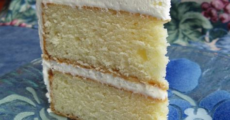 Retro recipes and tips for baking the old fashioned way. Sour Cream Yellow Cake Recipe, Cake Recipe With Sour Cream, Homemade Yellow Cake, Yellow Cake Mix Recipes, Yellow Butter Cake, Moist Yellow Cakes, Yellow Cake Recipe, Sour Cream Pound Cake, Sour Cream Recipes