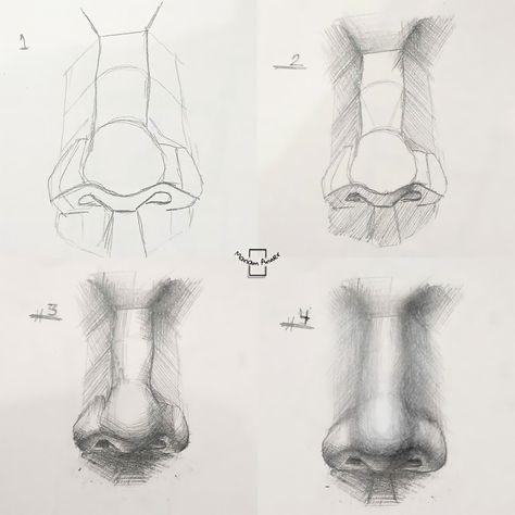 Realistic Nose Drawing Step By Step, Drawing Noses Step By Step, Nose Sketch Step By Step, Nose Step By Step Drawing, How To Draw Noses Step By Step, How To Draw A Nose Step By Step, Male Noses Drawing, Male Nose Drawing, Nose Drawing Step By Step